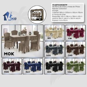 FORRO P/COMEDOR (7 PZS) - F2-SETCOROBI7P